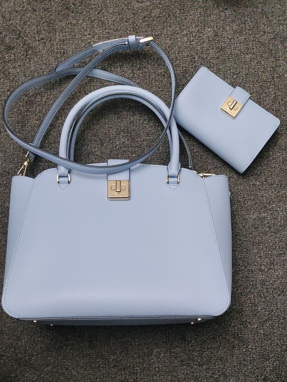 Kate Spade New York "Phoebe"  Leather Top Zip Satchel/Crossbody Bag & Wallet